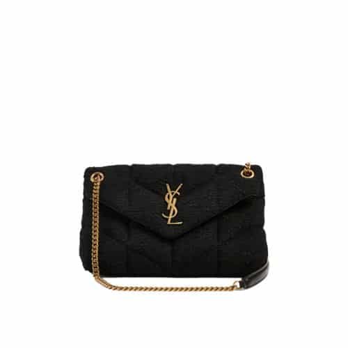 Sa1nt Lau*nt Small Loulou Boucle Bag Black 23Cm