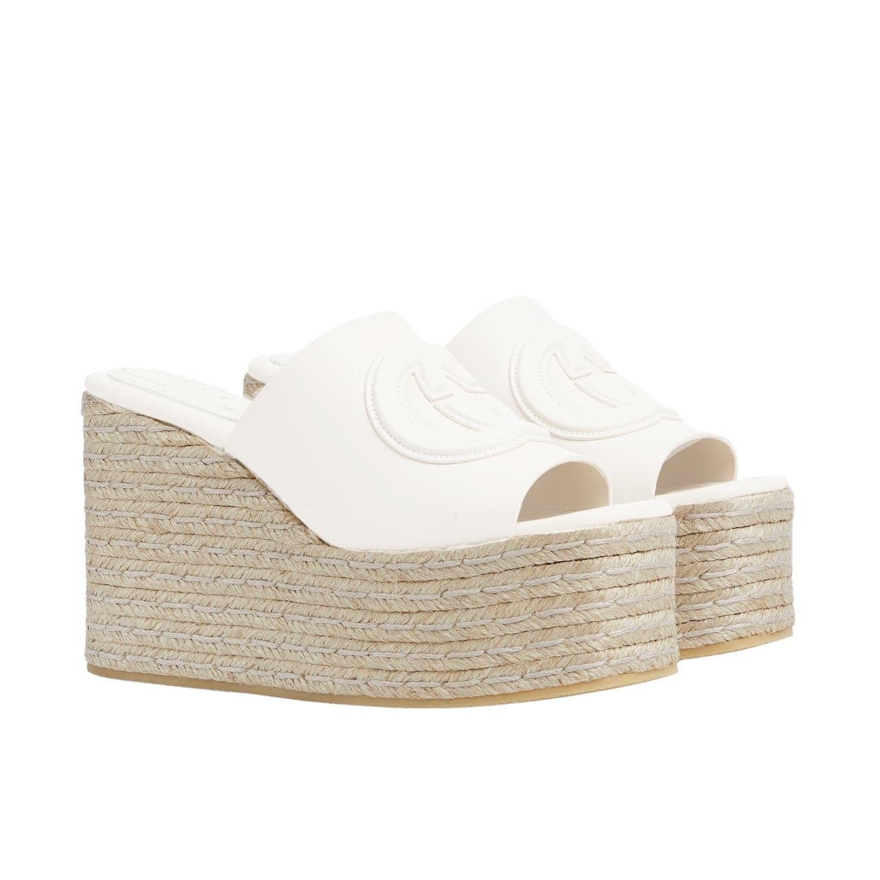 Gvc*1 Women’s Interlocking G Sandal White