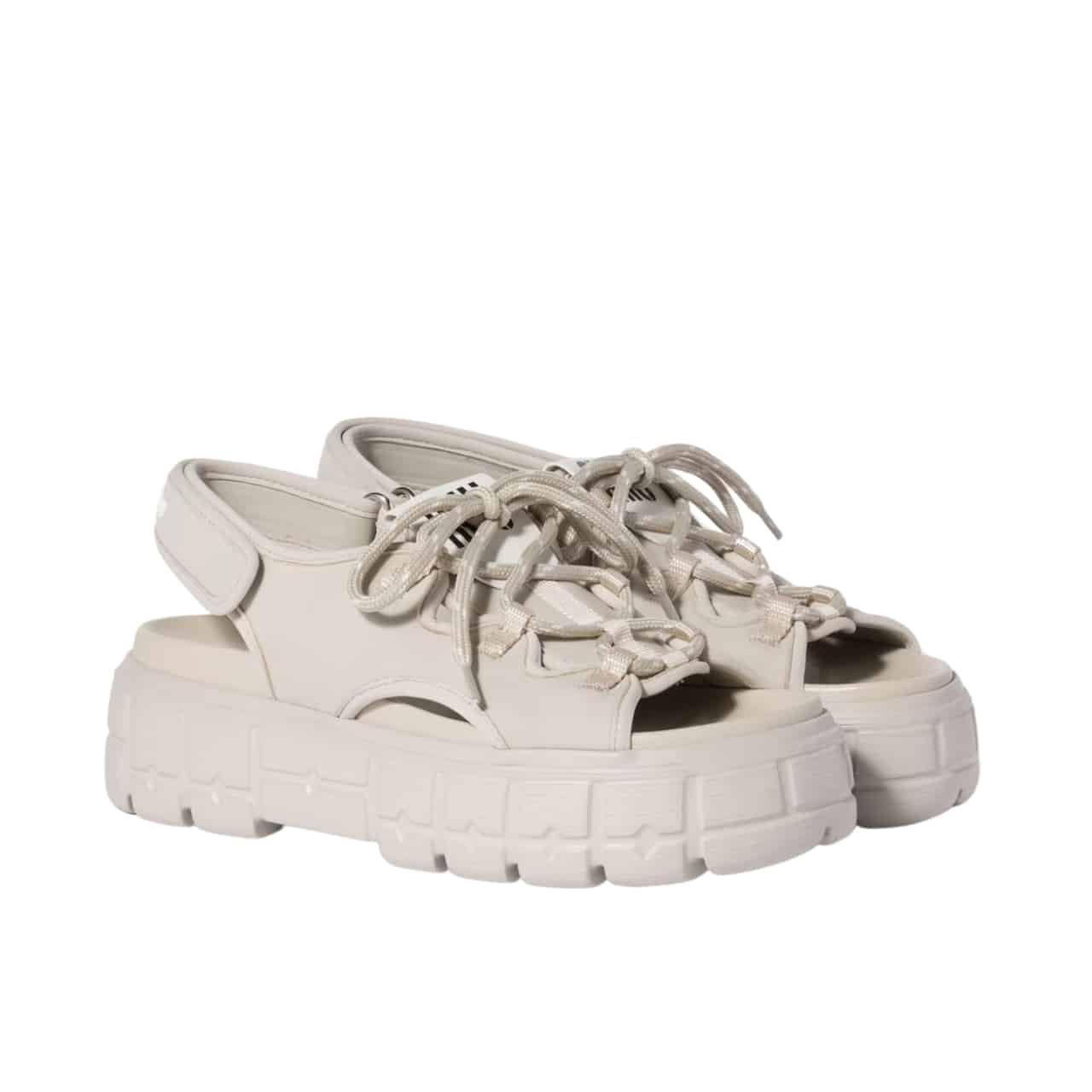 M1um1u Chunky Neoprene Sandals Chalk 5X418E 30K F0354 F 050