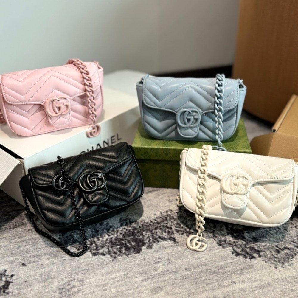 Gvc*1 Gg Marmont Belt Bag White 16Cm 739599 Um8Kv 1000