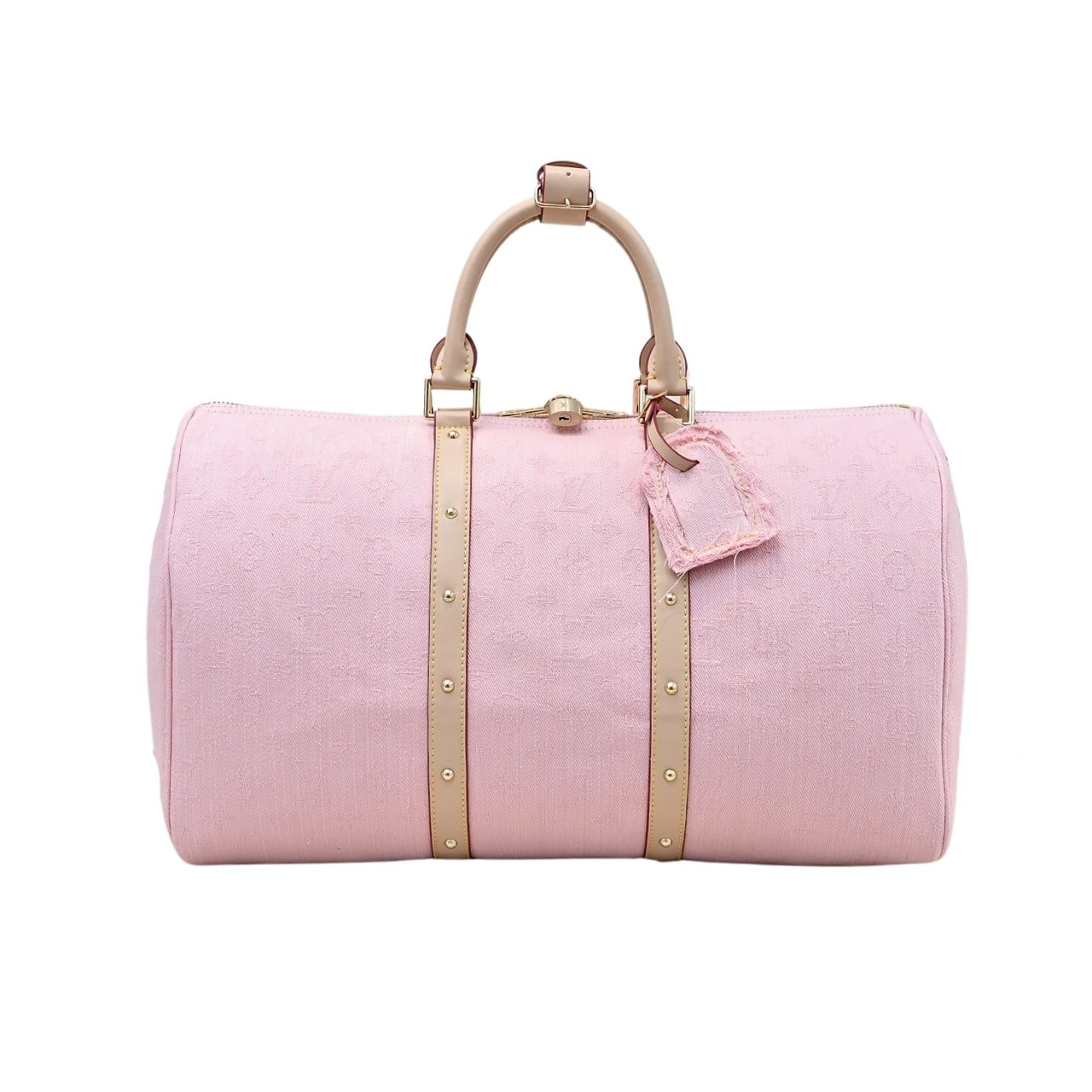 L0vis Vvtt0n Keepall Bandoulière 45 Denim Pink 45Cm