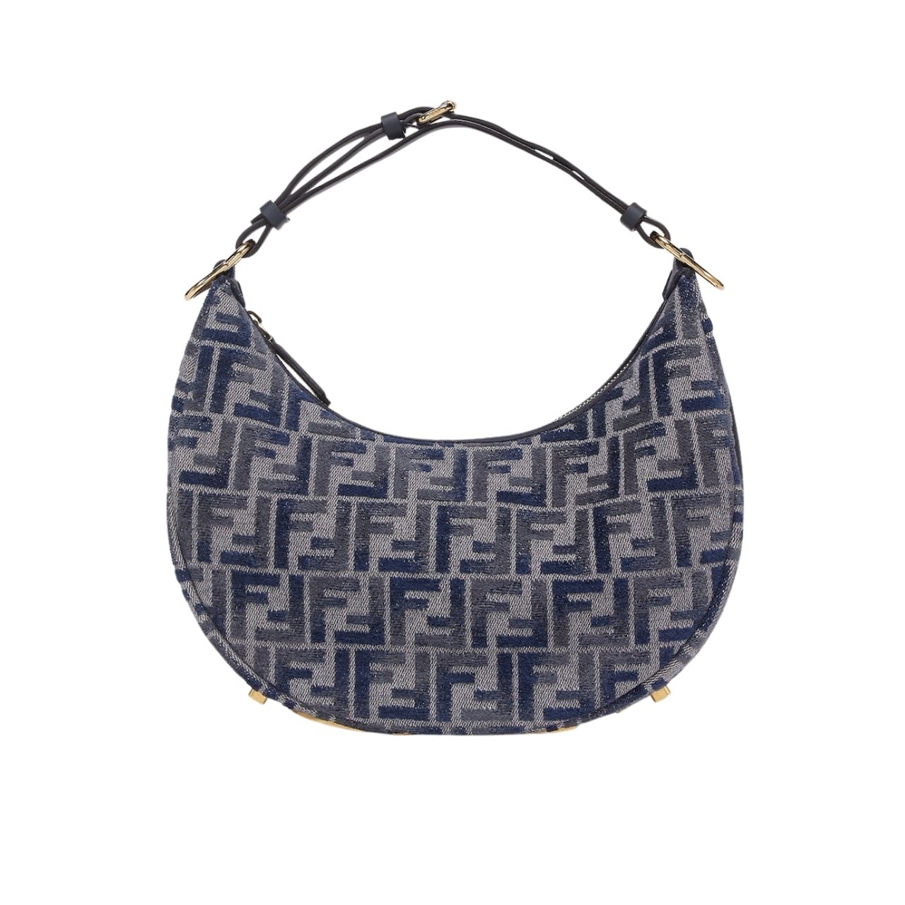 F**di F**digraphy Small Dark Blue Ff Chenille Bag 30Cm 8Br798Asu0F1Pqm