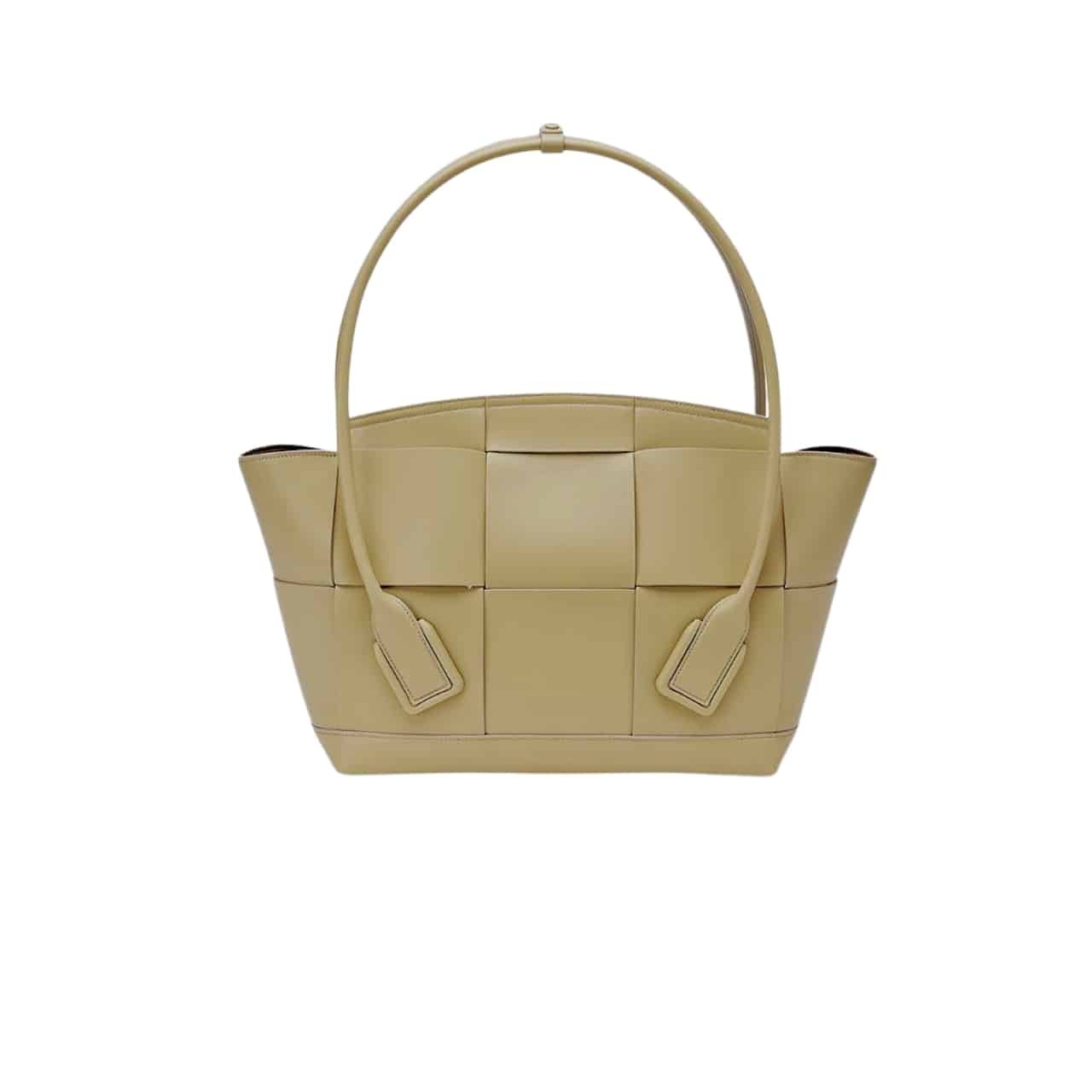 B0tt*ga Ven*ta Arco Handbag Intrecciato Leather In Mud 20Cm