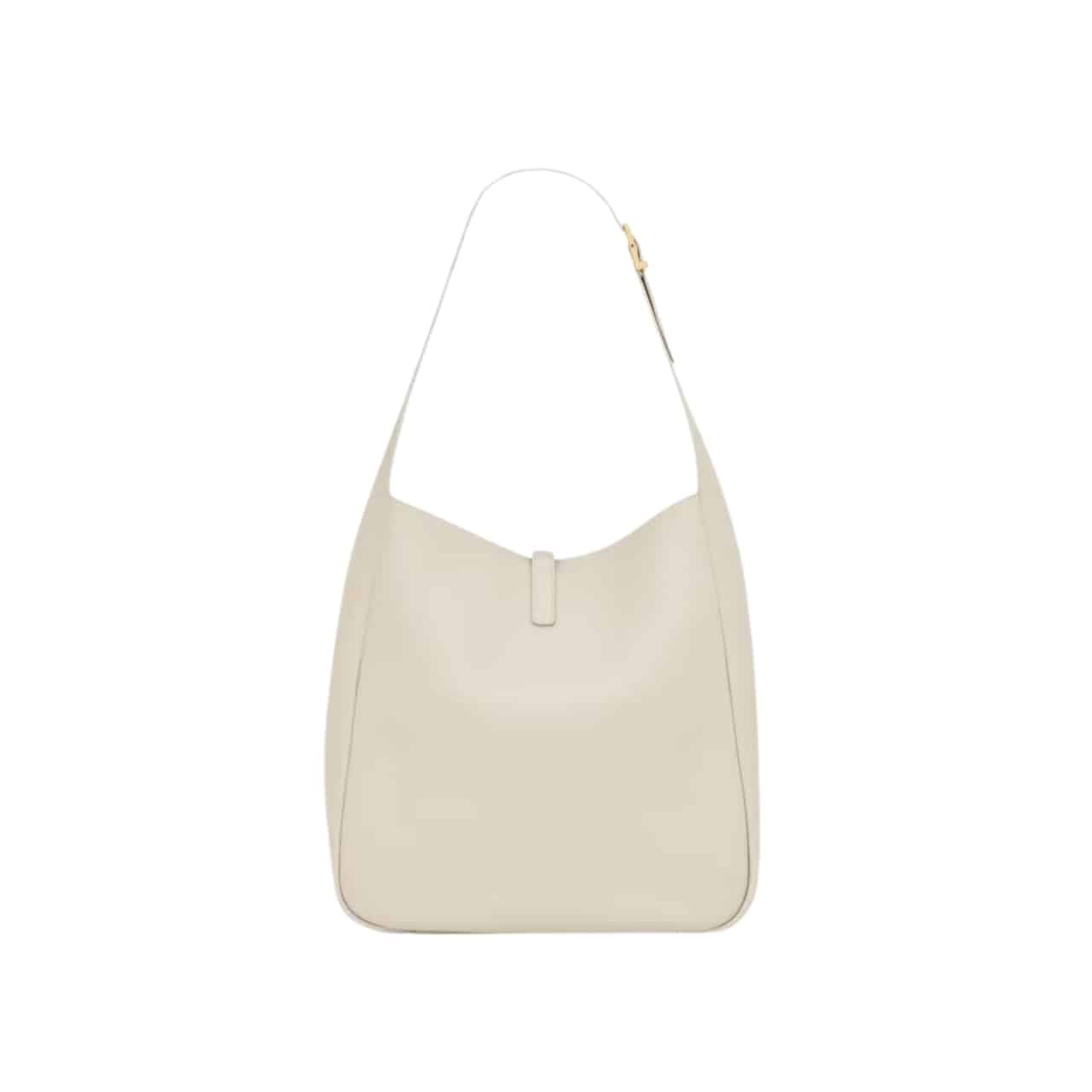 Sa1nt Lau*nt Le 5 À 7 S*pple Large In Grained Leather White 31Cm 753837Aaauq9207