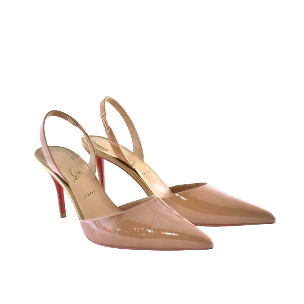 Chr1st1an Louboutin Apostropha Sling 80 Beige 1240830N295