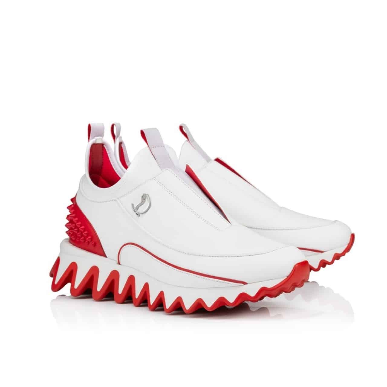 Chr1st1an Louboutin Sharkyloub Sp Spikes White 1240428J679