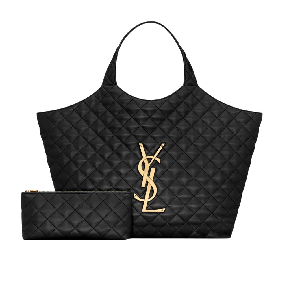 Sa1nt Lau*nt Icare Maxi Shopping Bag In Quilted Black 50Cm 698651Aaang1000