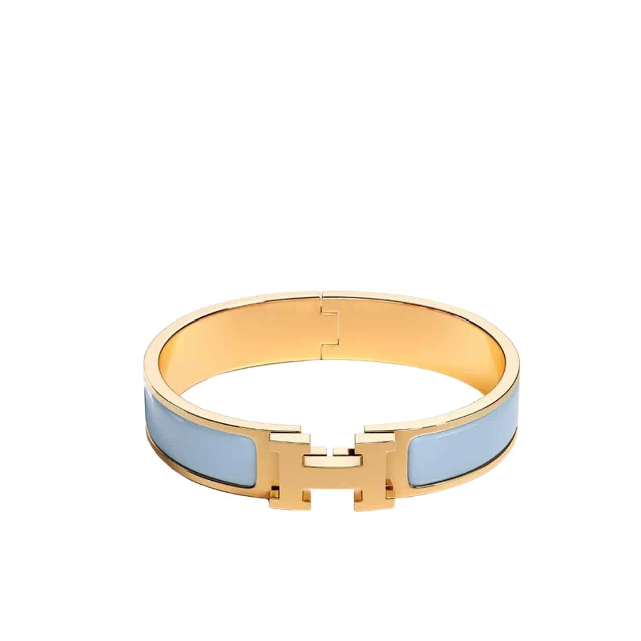 H**me5 Clic Clac H Bracelet Gold In Light Blue