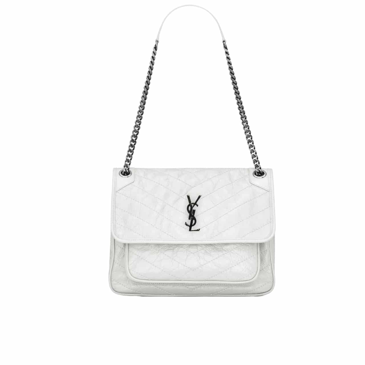 Sa1nt Lau*nt Niki Baby Chain Bag In White 28Cm 6331601El079207