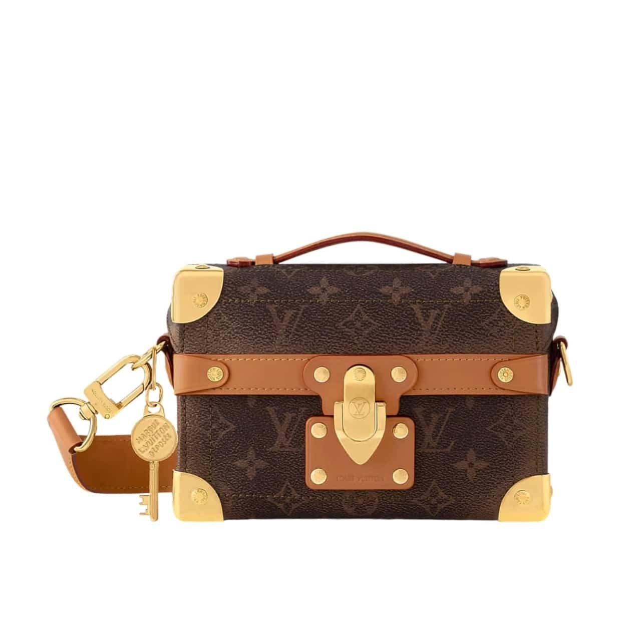 L0vis Vvtt0n Soul Trunk Monogram Dust Coated Canvas Brown 15Cm M11535