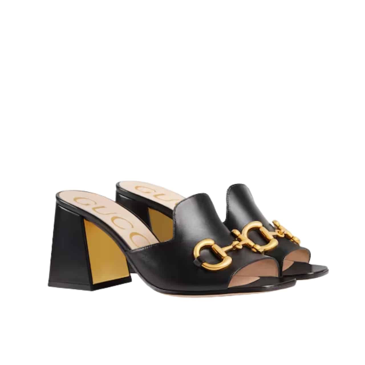 Gvc*1 Women’S Slide Sandal With Horsebit Black 655412 Bko00 1000