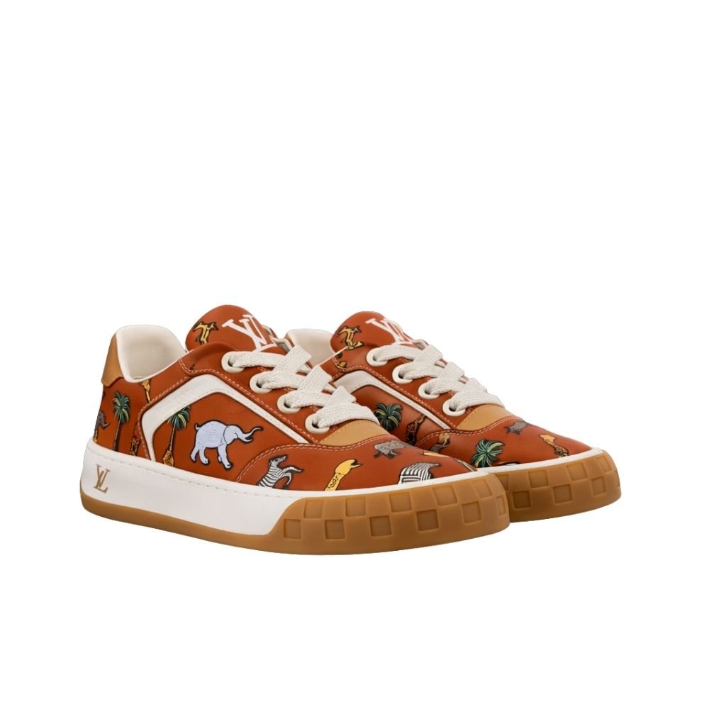 L0vis Vvtt0n LV x The Darjeeling Limited LV Tilted Sneaker Cognac Brown 1AJTKS