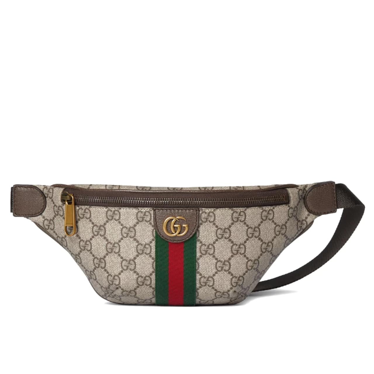 Gvc*1 Ophidia Small Belt Bag Beige And Dark Brown 30Cm ‎‎839106 Faeof 9745
