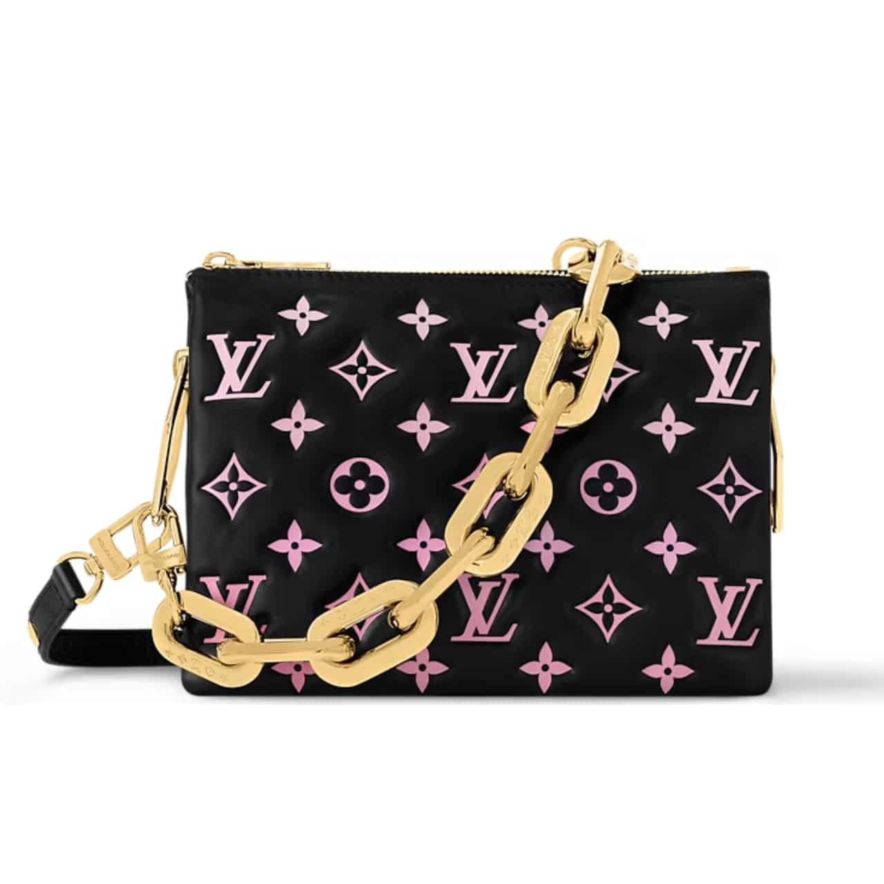 L0vis Vvtt0n Coussin BB Bag Black Pink 21Cm M12159