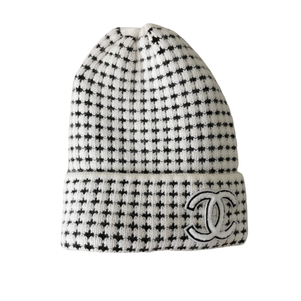 Ch**el Cc Wool Beanie White