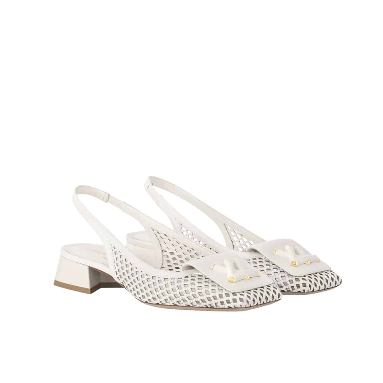 L0vis Vvtt0n Shake Slingback Pump White 1Ad0Ca