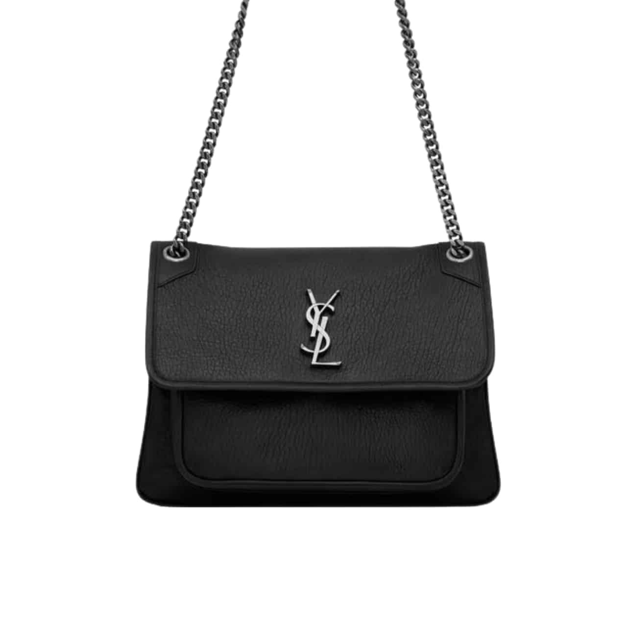 Sa1nt Lau*nt Niki Vintage Medium In Grained Black 28Cm 633178Aacia1000