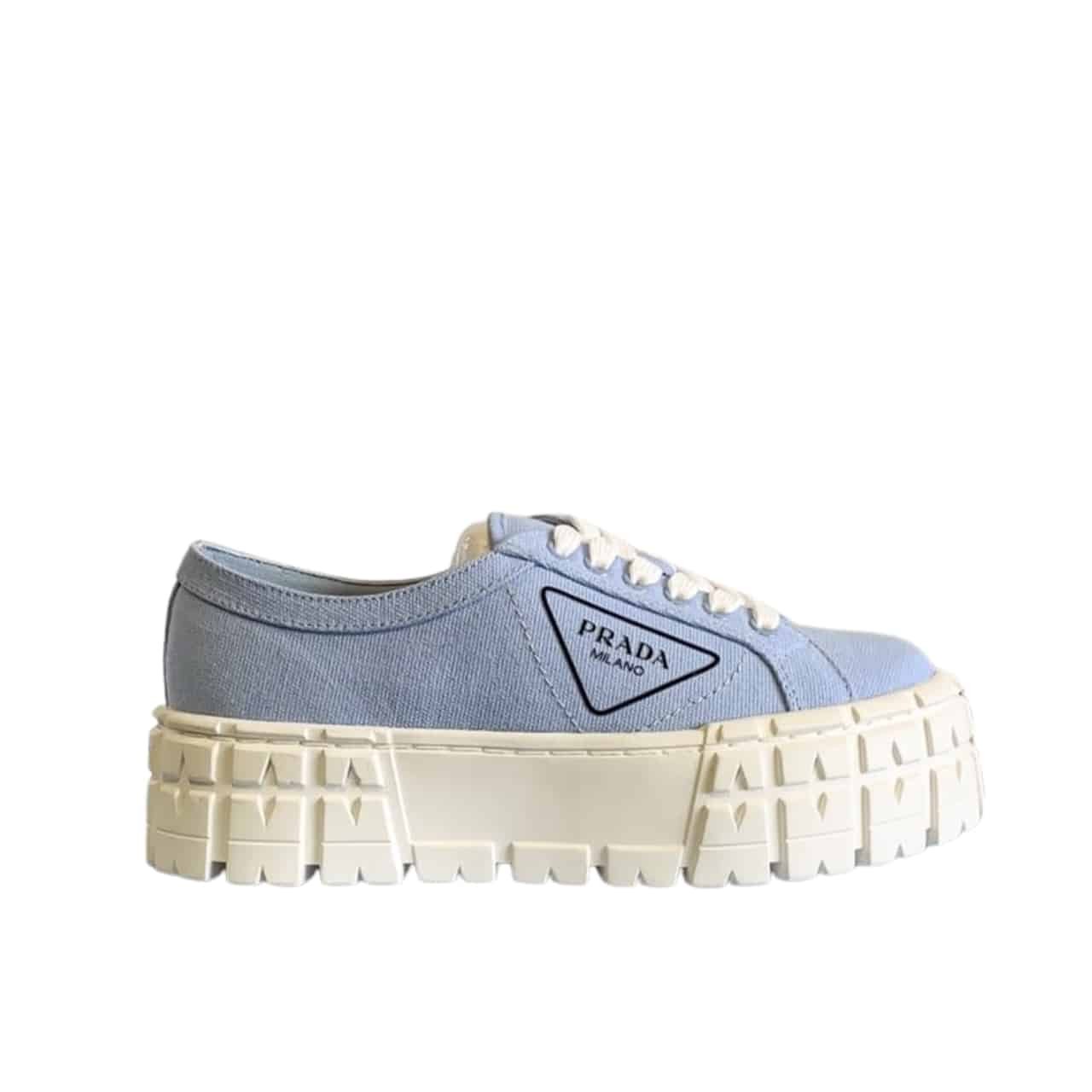 Pra*a Double Wheel Nylon Gabardine Sneaker Light Blue 1E260M3Lfxf0591F050