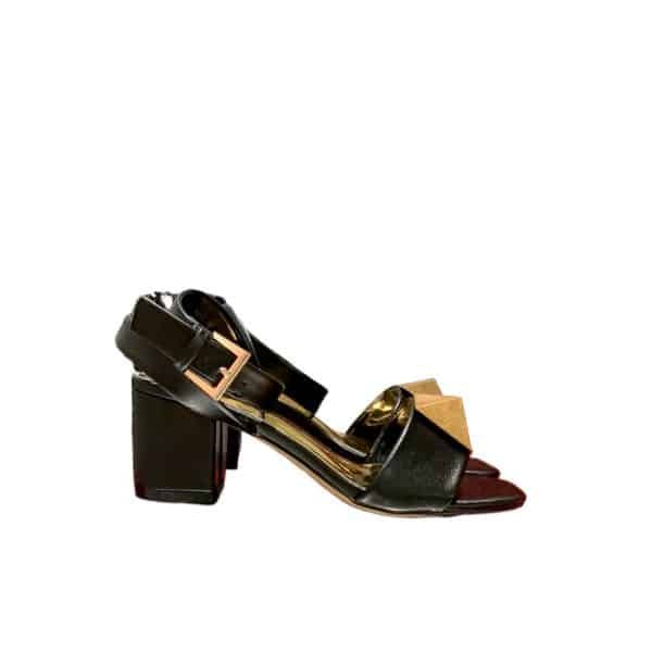 Va1e*ntin0 Garavani One Stud Leather Sandals Black