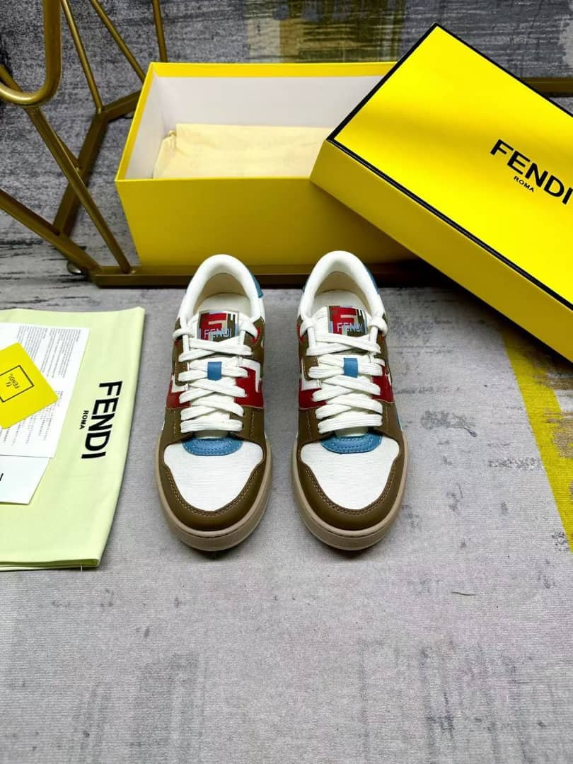 F**di Match Low-Top Brown Sneaker