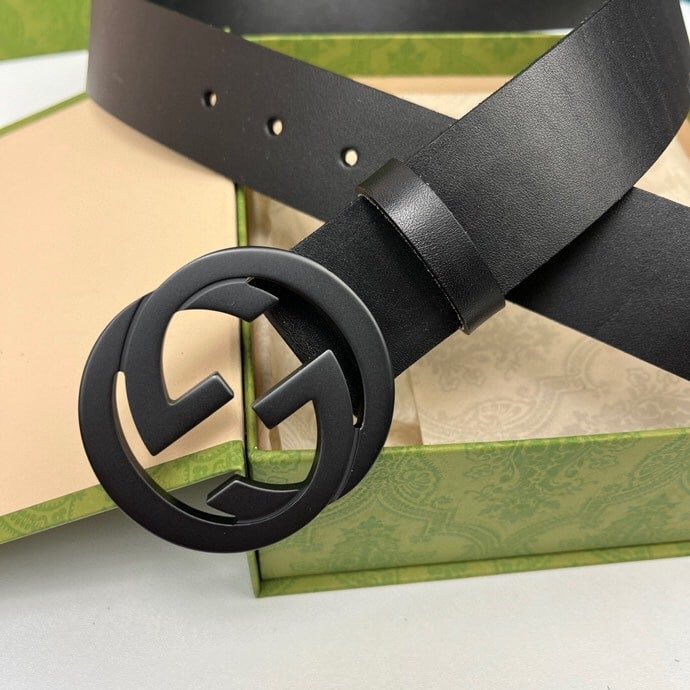 Gvc*1 Selleria Leather Belt Black 4Cm 368186 Bgh0V 1000