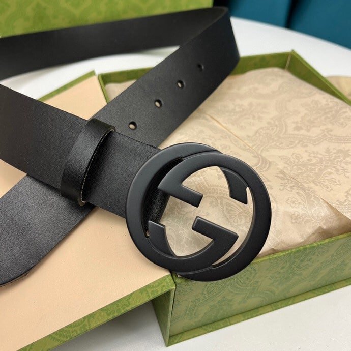 Gvc*1 Selleria Leather Belt Black 4Cm 368186 Bgh0V 1000