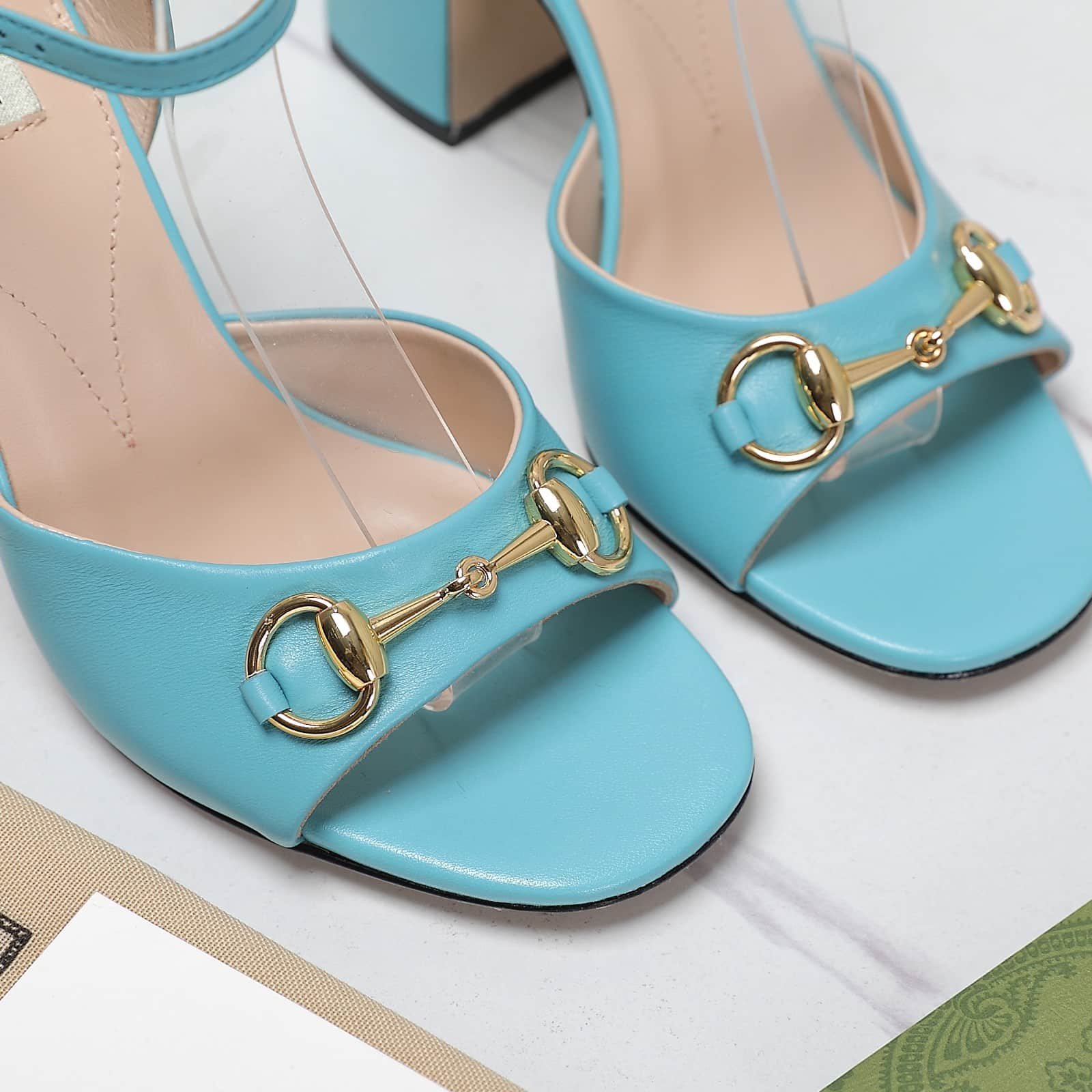 Gvc*1 Women’S Horsebit High Heel Sandal Blue ‎771600 C9D00 4728
