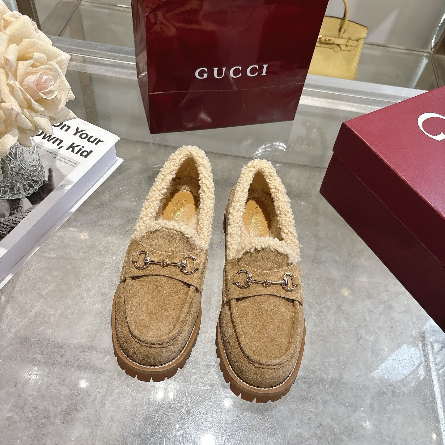 Gvc*1 Women Loafer With Horsebit Beige 836060 Aaa5U 9556