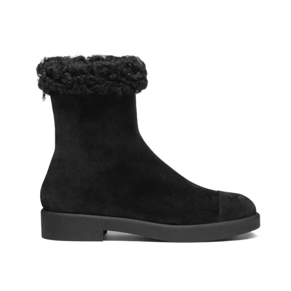 Ch**el Suede Ankle Boots Black G45941 B17918 94035